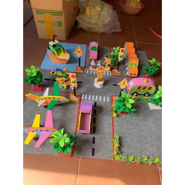 Bộ phương tiện giao thông không kèm nền và cây