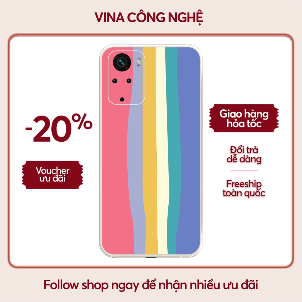 Ốp lưng Xiaomi Redmi 10/Redmi 9T/Poco X3/....dẻo cạnh vuông bảo vệ camera hình Cầu vồng