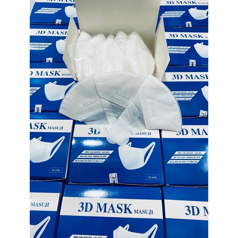 [Mã COSDAY giảm 8% đơn 150K] Khẩu trang 3D mask Masuji Chính Hãng( hộp 50c) - Khẩu trang y tế | BigBuy360 - bigbuy360.vn