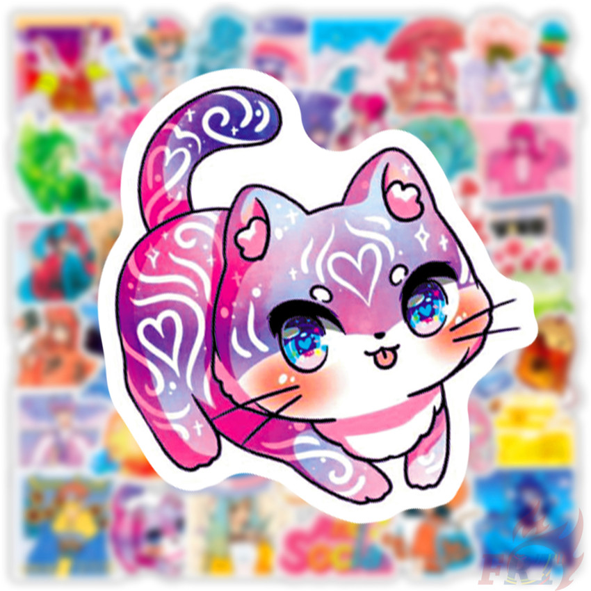 ❉ Harajuku Colorful Crystal Girl Stickers ❉ 50Pcs/Set Waterproof DIY Fashion Decals Doodle Stickers