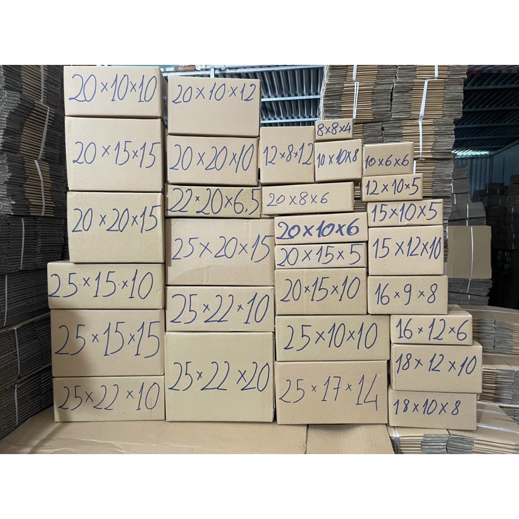 Combo 50 Hộp carton size 30x10x10 cm để đóng gói hàng