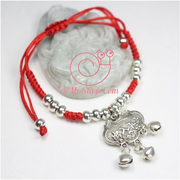 Vòng tay chỉ đỏ khóa trường mệnh dây rút tiện lợi