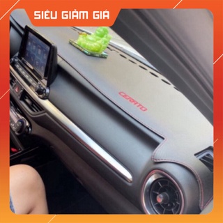 Thảm taplo cerato 2019 - 2021 da carbon cao cấp