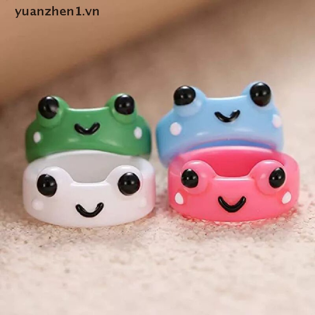 Nhẫn Hình Ếch Và Gà Hoạt Hình Cá Tính Cho Nữ