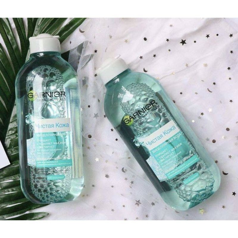 Nước Tẩy Trang Garnier Skin Pure Active Dành Cho Da Dầu Mụn - 400ml (Xanh Nắp Trắng)