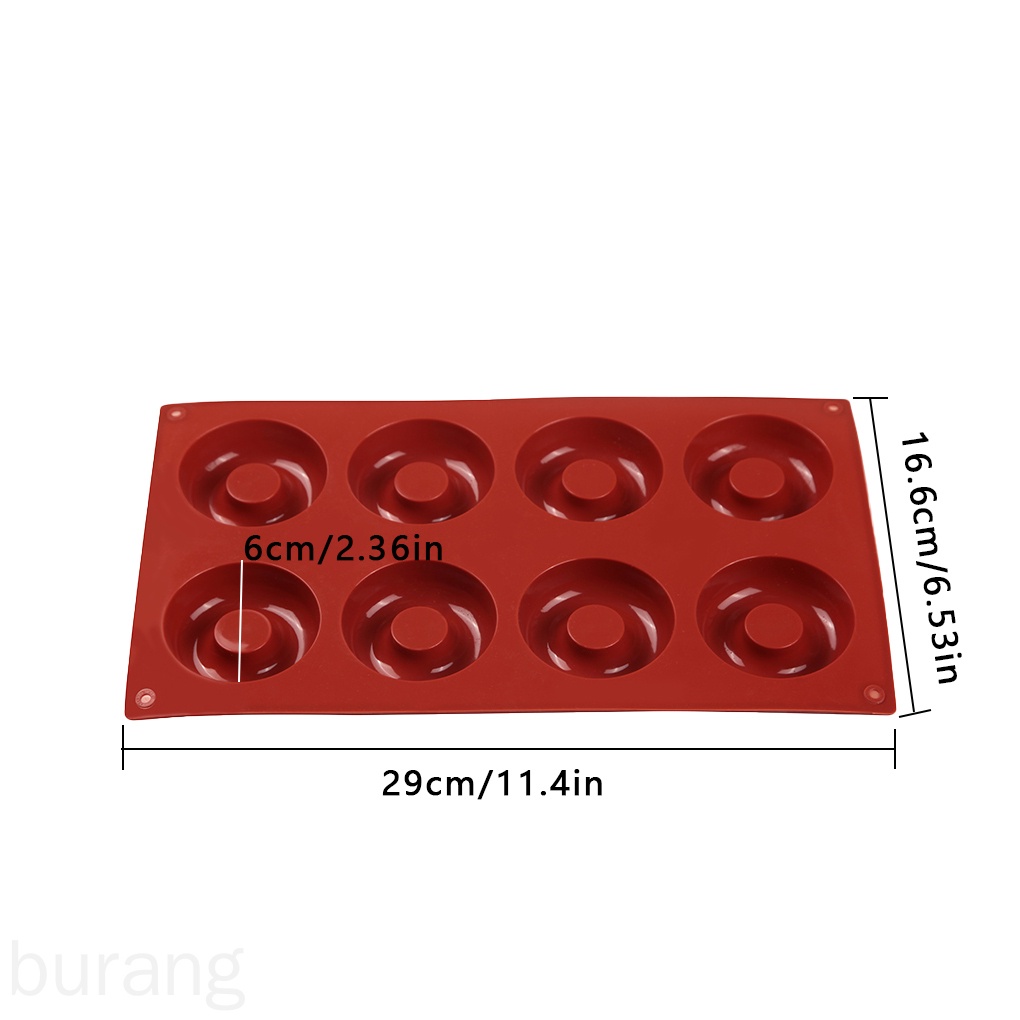 Khuôn silicon 8 ô dùng để làm bánh donut tiện dụng cho nhà bếp