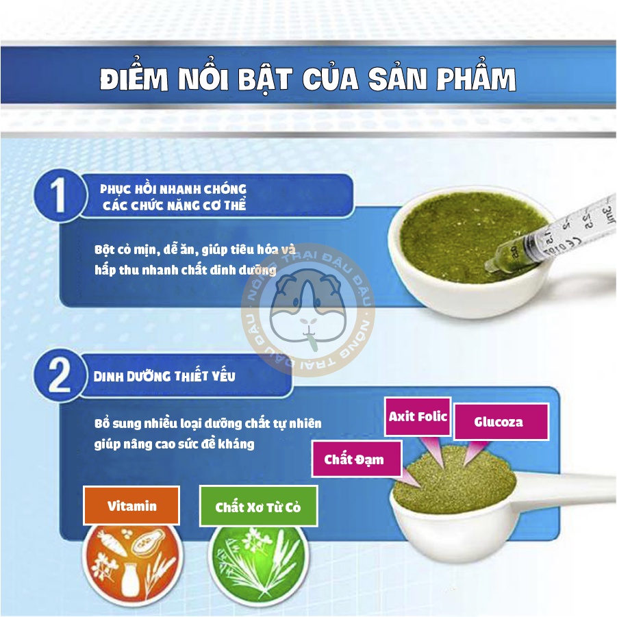 Bột Cỏ Phục Hồi Chức Năng Khẩn Cấp Cho Thỏ, Bọ Ú, Chinchilla DrBunny Procare DR359