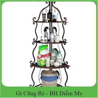 Kệ nhà tắm - kệ góc 4 tầng thép carbon sơn tĩnh điện 5 lớp 2 dễ tháo lắp