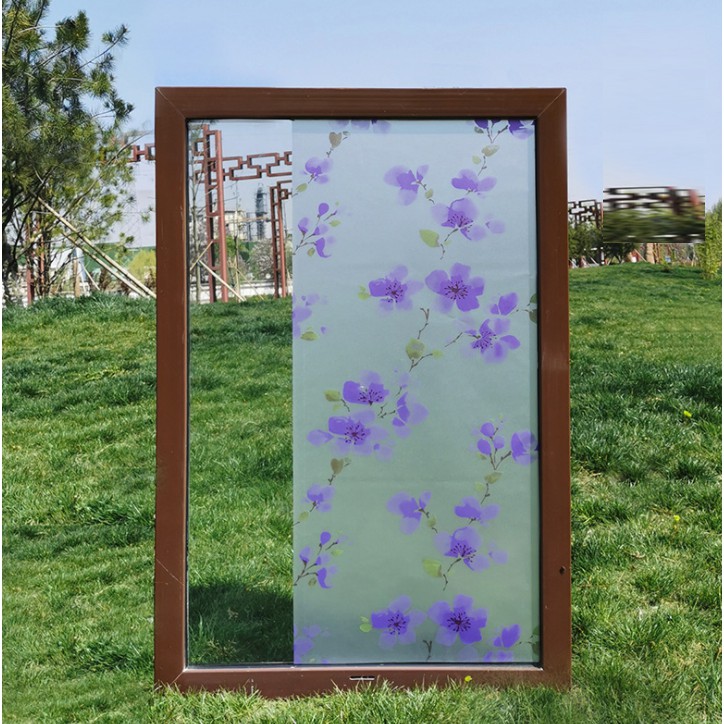 Bộ sưu tập dán kính HOA nhiều mẫu khô rộng 45cm keo sẵn