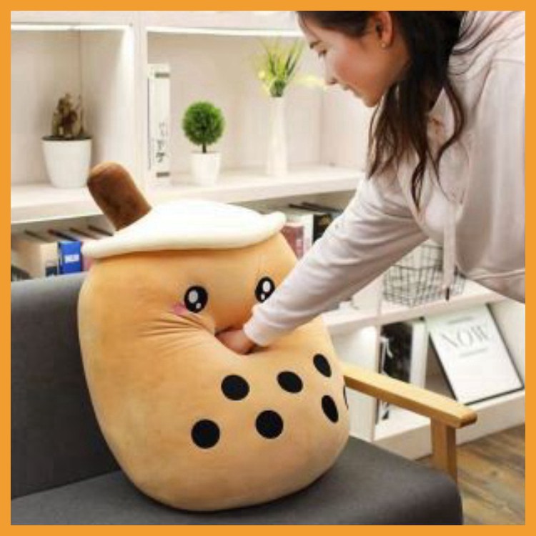 Gấu bông trà sữa gối ôm cute giá rẻ để bàn đáng yêu size 15cm 30cm