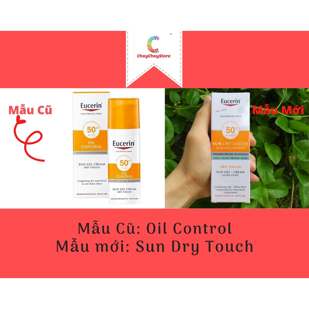 [TEM CTY] Kem chống nắng EUCERIN Oil Control Dry Touch SPF50+ 50mL -  kiểm soát dầu