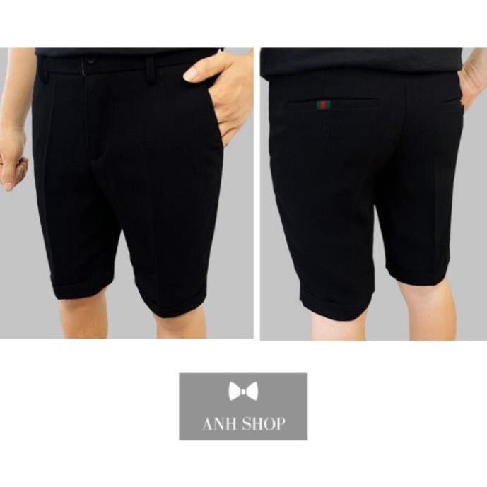 Quần vải nam cao cấp kiểu quần short ngắn, ống bó vừa (7 màu) chất vải co giãn 4 chiều thoải mái