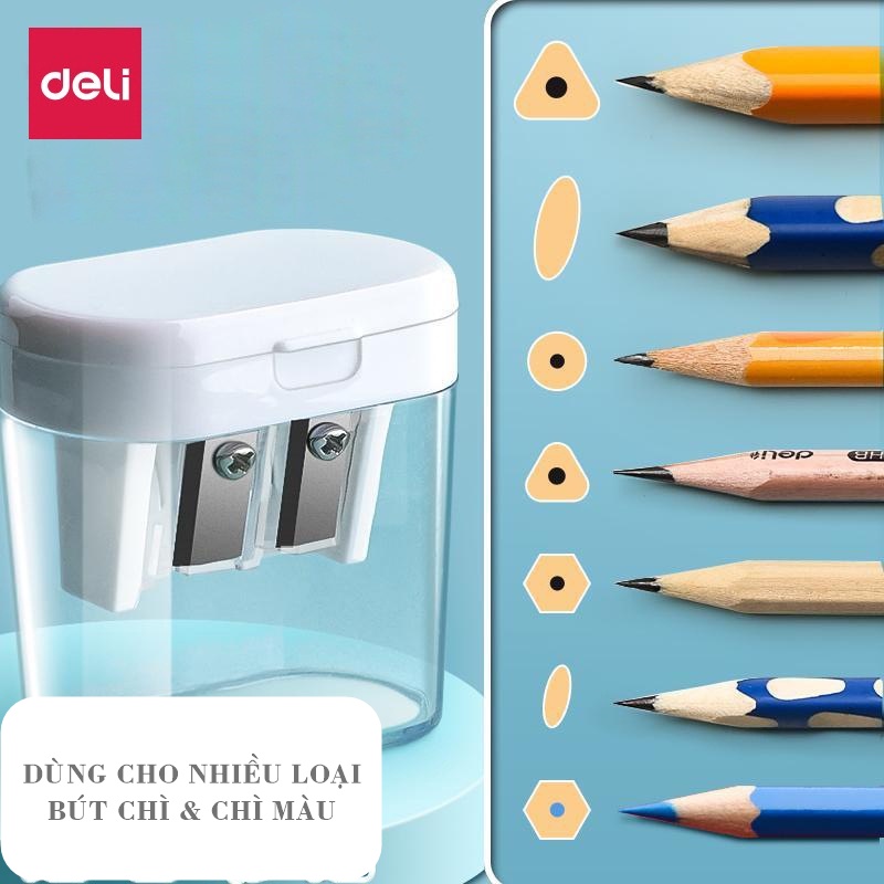 Đồ chuốt - đồ gọt bút chì Deli 2 ngăn