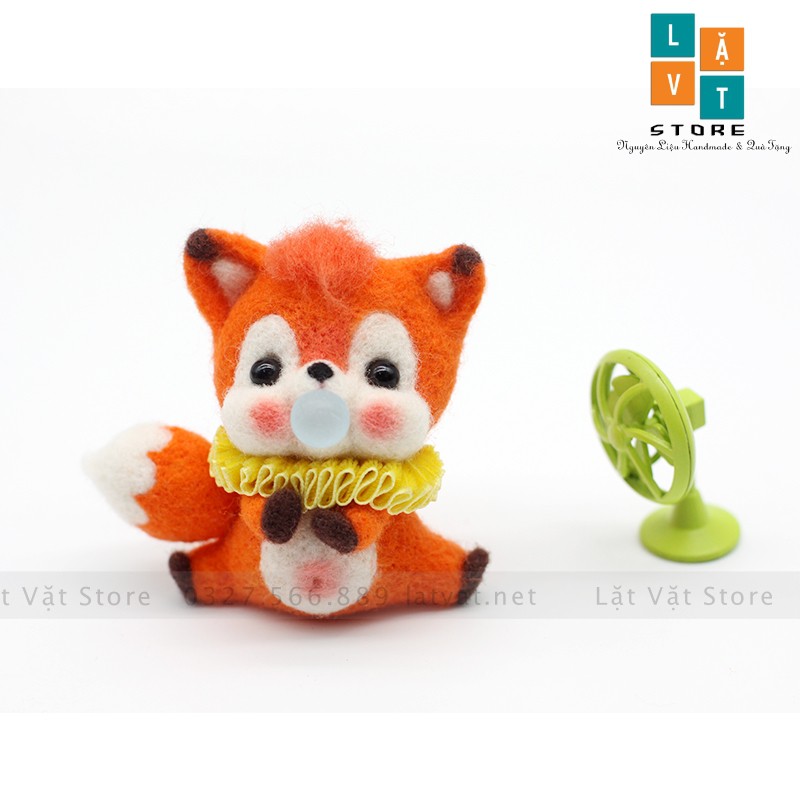 [MỚI] Cáo Con Cute bằng len chọc siêu Cute Có hướng dẫn, Quà Tặng Handmade, DIY, Needle felting Fox