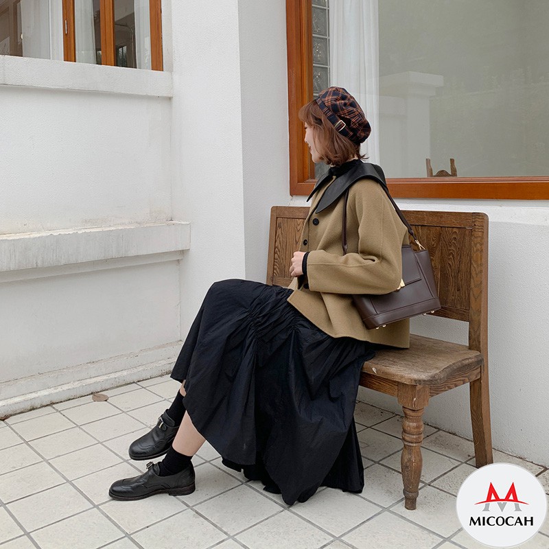 Túi Xách Nữ Đeo Chéo Kẹp Nách Chính Hãng MICOCAH Dáng Công Sở Thời Trang Phối Màu Vintage Siêu Đẹp MC76 - Micocah Mall