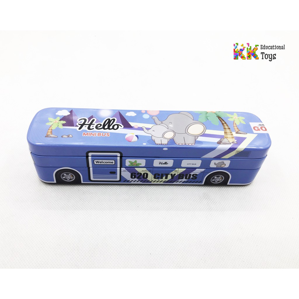 Đồ dùng học sinh: Hộp đựng bút mô hình xe buýt 2 tầng - City Bus - KKstore