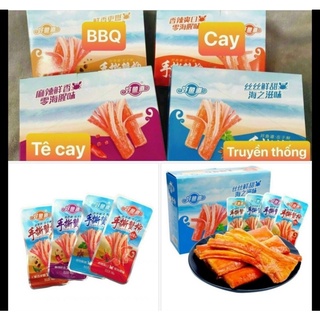 1 hộp 20 gói Thanh cua tẩm vị đủ 4 vịĐồ ăn vặt trung hoa