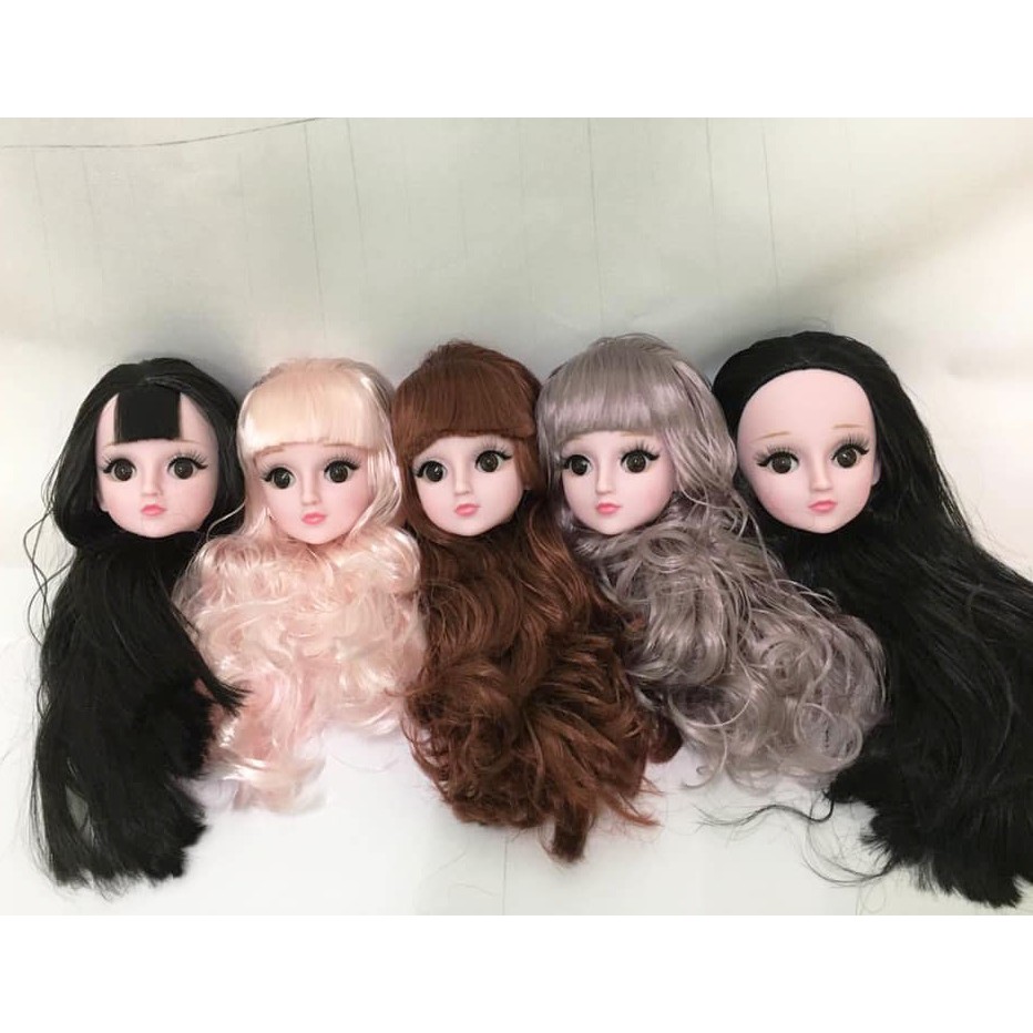 Đầu búp bê mô phỏng BJD Yelouli có gắn lông mi