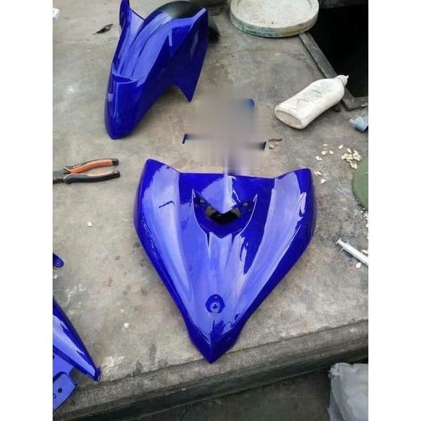 [COMBO] Sơn xịt dành cho xe máy kháng xăng Samurai màu Xanh Exciter - GP Y3973 (bóng 128, K1K, K1KT, 2K01) , Dầu nhớt 20