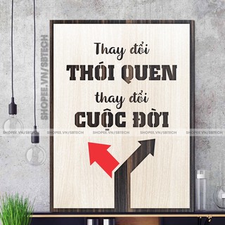 Tranh Gỗ Decor trang trí quán Coffee TBIG066 slogan câu nói hay ý nghĩa