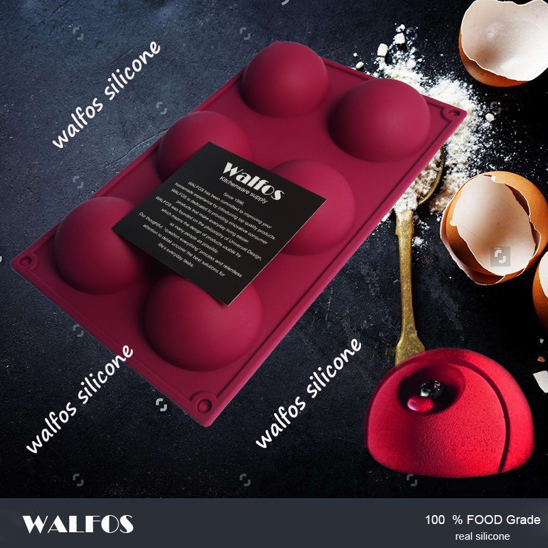 Khay nướng silicon chống dính Walfos 6 ngăn