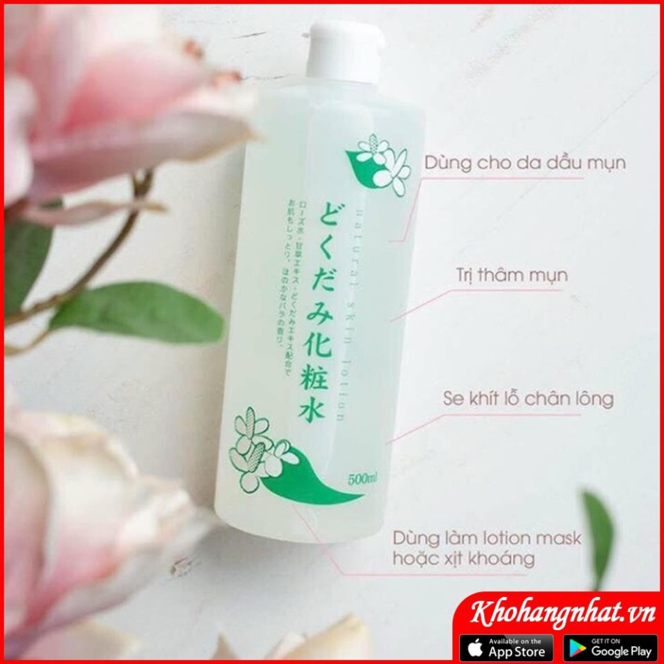 Nước Hoa Hồng Lotion Toner Diếp Cá Dokudami Ngăn Ngừa Mụn 500ml