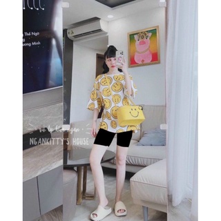 Set quần ngố mặt cười 11010