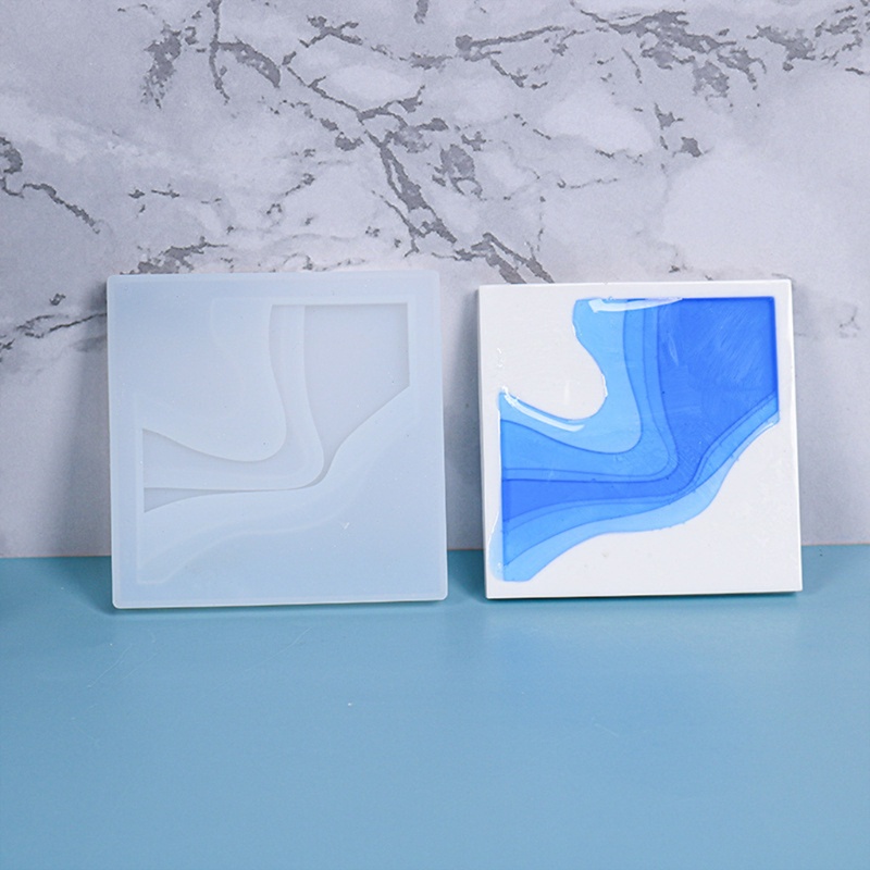 Khuôn silicone làm trang sức hình hòn đảo hình vuông DIY