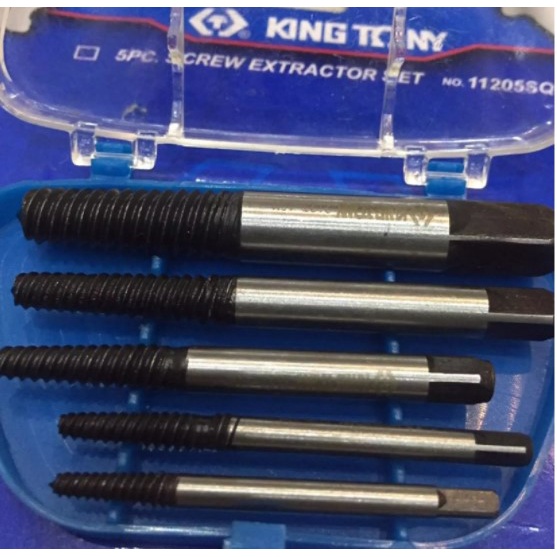 Cách lấy ốc vít bị gãy ,buloong bị gãy , bộ mũi khoan ngược ren 5 mũi Kingtony