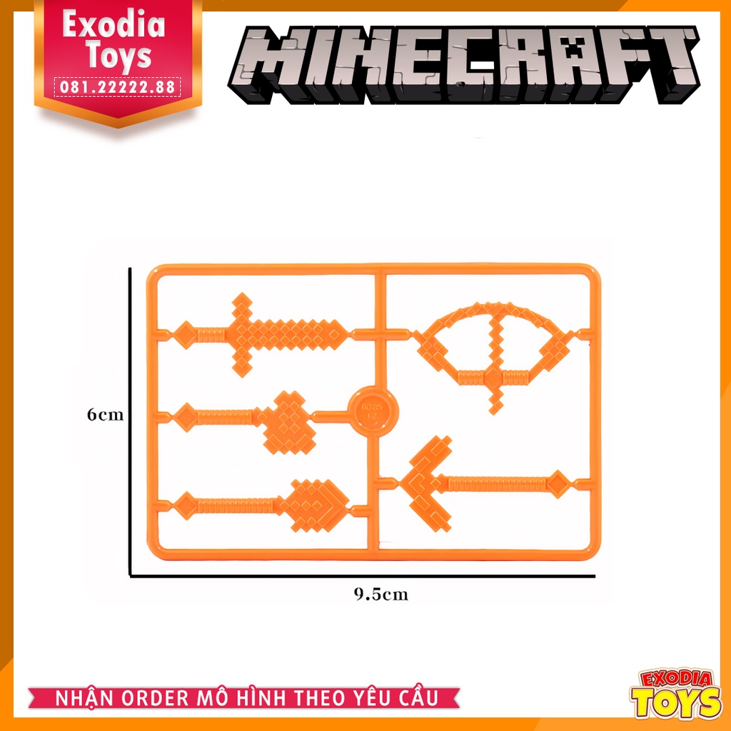 Xếp hình phụ kiện MOC vỉ vũ cho nhân vật trò chơi Minecraft - Đồ Chơi Lắp Ghép Sáng Tạo - Shijie 60185