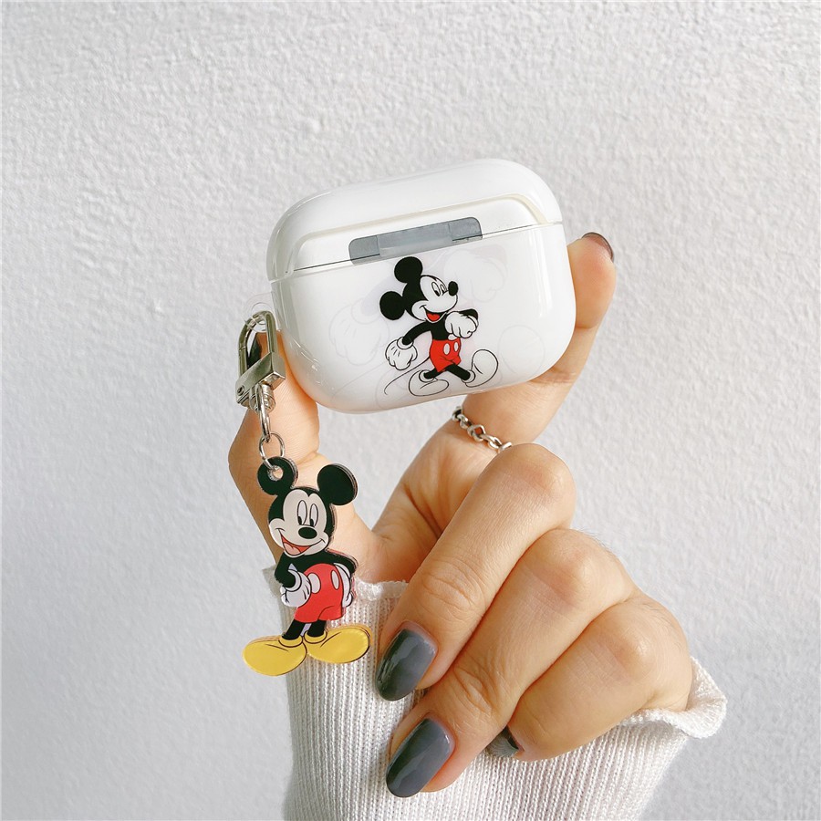 Vỏ Bảo Vệ Hộp Sạc Tai Nghe Airpods Pro2 Airpods Pro Airpods3 gen3 Airpods2 Hình Chuột Mickey Mouse Dễ Thương Ốp