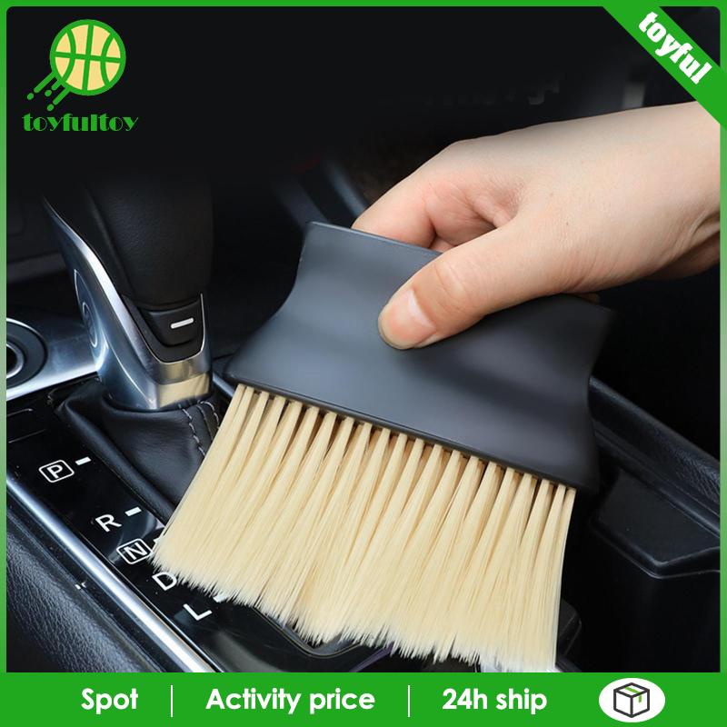 [Toyfulcabin] Chổi Quét Chi Tiết Lỗ Thông Khí Nội Thất Ô Tô / Nhà Cửa Màu Đen