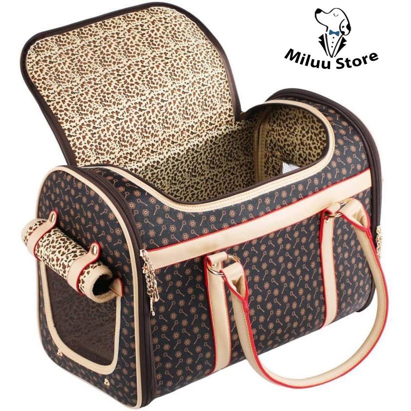 Túi chó mèo thời trang, họa tiết Luôn Vui Tươi (Louis Vuitton), 3 loại kiểu dáng, túi rộng và to, dùng được trong nhiều