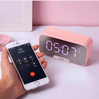 Sẵn hàng Loa bluetooth mini kèm đồng hồ báo thức