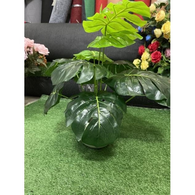 Phụ kiện cây giả trang trí- cây giả chụp ảnh 12 lá