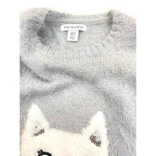 Áo len primark hoạ tiết mèo (Size3-7Y)