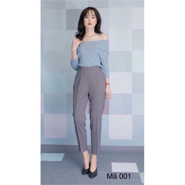 Quần tây công sở khoá sườn vải hàn quốc