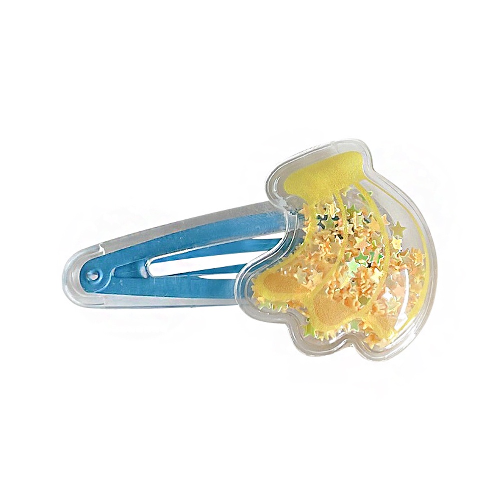 Kẹp Tóc Trong Suốt Họa Tiết Trái Cây Đáng Yêu