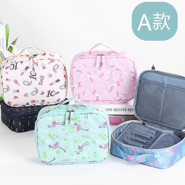 TÚI CỐP ĐỰNG ĐỒ ĐỰNG MĨ PHẨM NHIỀU NGĂN BẰNG VẢI HỌA TIẾT NHIỀU MÀU CỰC ĐẸP