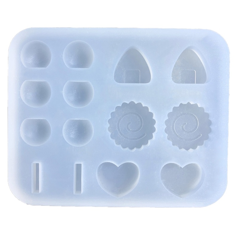 Khuôn Silicone Làm Móc Khóa Hình Trái Tim