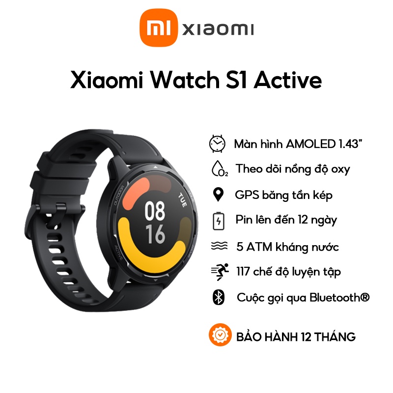 Đồng Hồ Thông Minh Xiaomi Watch S1 Active l Giữ vẻ phong cách cả khi bạn tập luyện