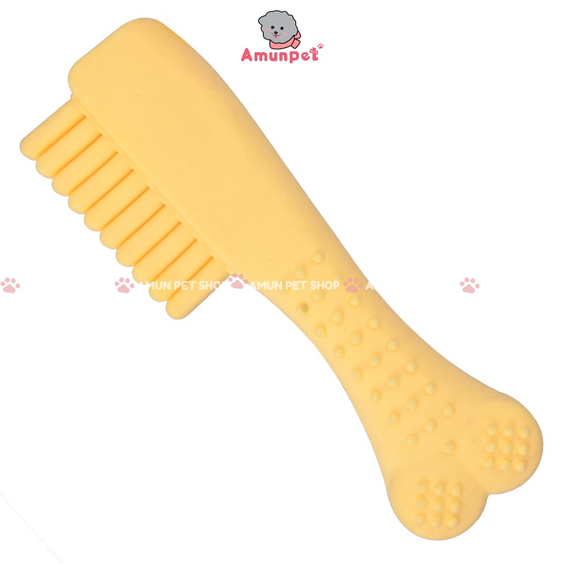 Đồ Chơi Nhai Gặm Cho Chó Mèo Hình Bàn Chải Chất Liệu TPR Đồ Chơi Cho Thú Cưng Làm Sạch Răng Giảm Cắn Và Stress Amun Pet