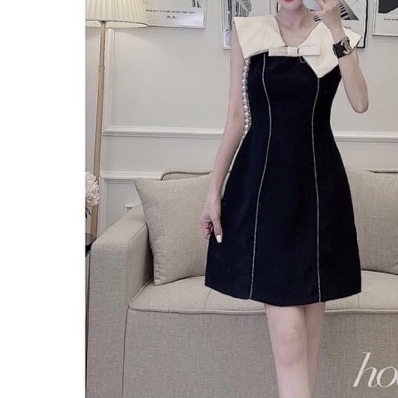 Váy cổ bèo tiểu thư ngắn tay / mina’s house