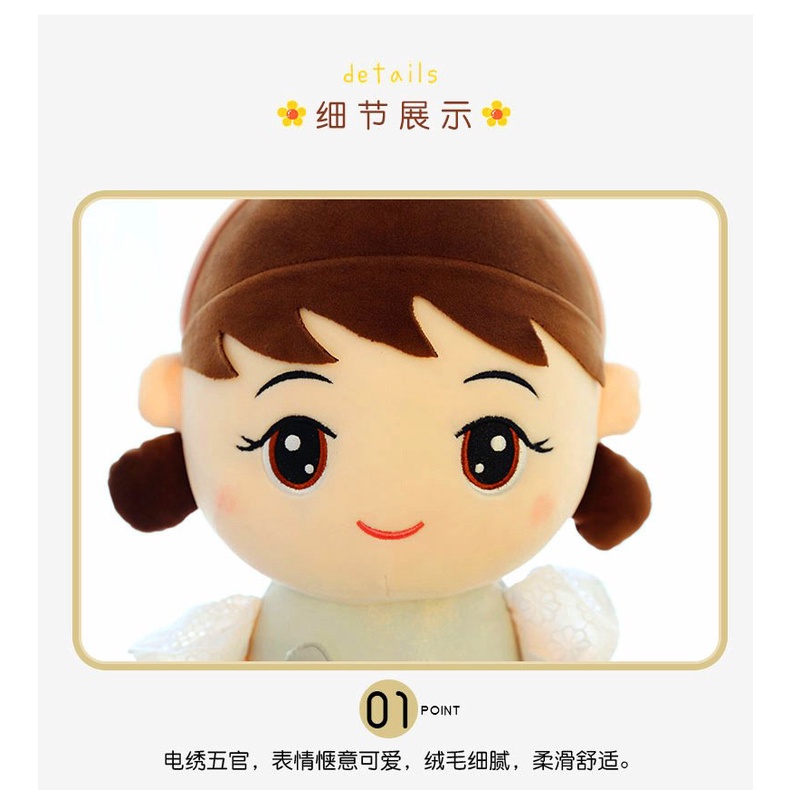 Gấu Bông Búp Bê Bella, Búp Bê Tai Thỏ Dễ Thương Sang Trọng Đáng Yêu Cho Bé