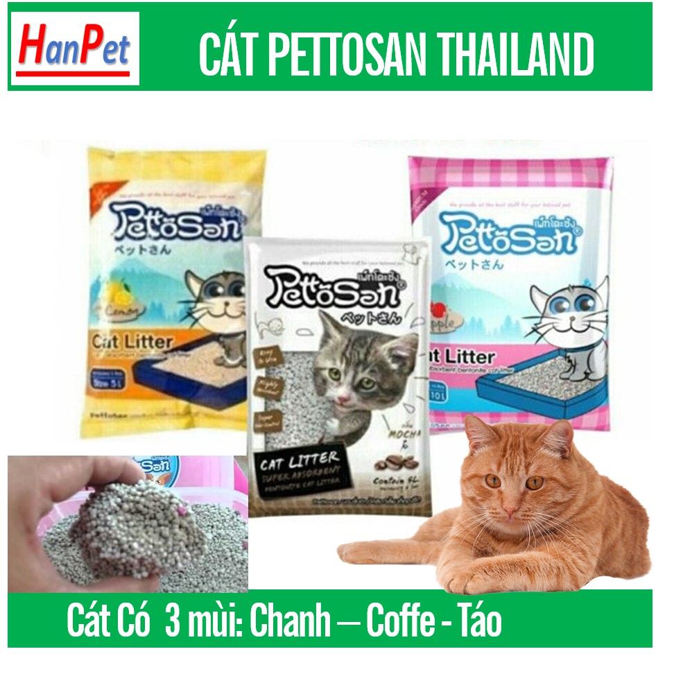 HCM - PETTOSAN - Thailand CÁT VỆ SINH cho mèo Loại mùi thơm vón cục nhanh For cats