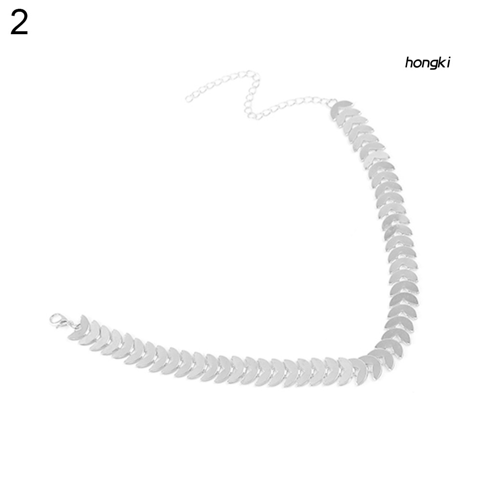Vòng cổ choker bằng hợp kim thiết kế hình lá thời trang cho nữ
