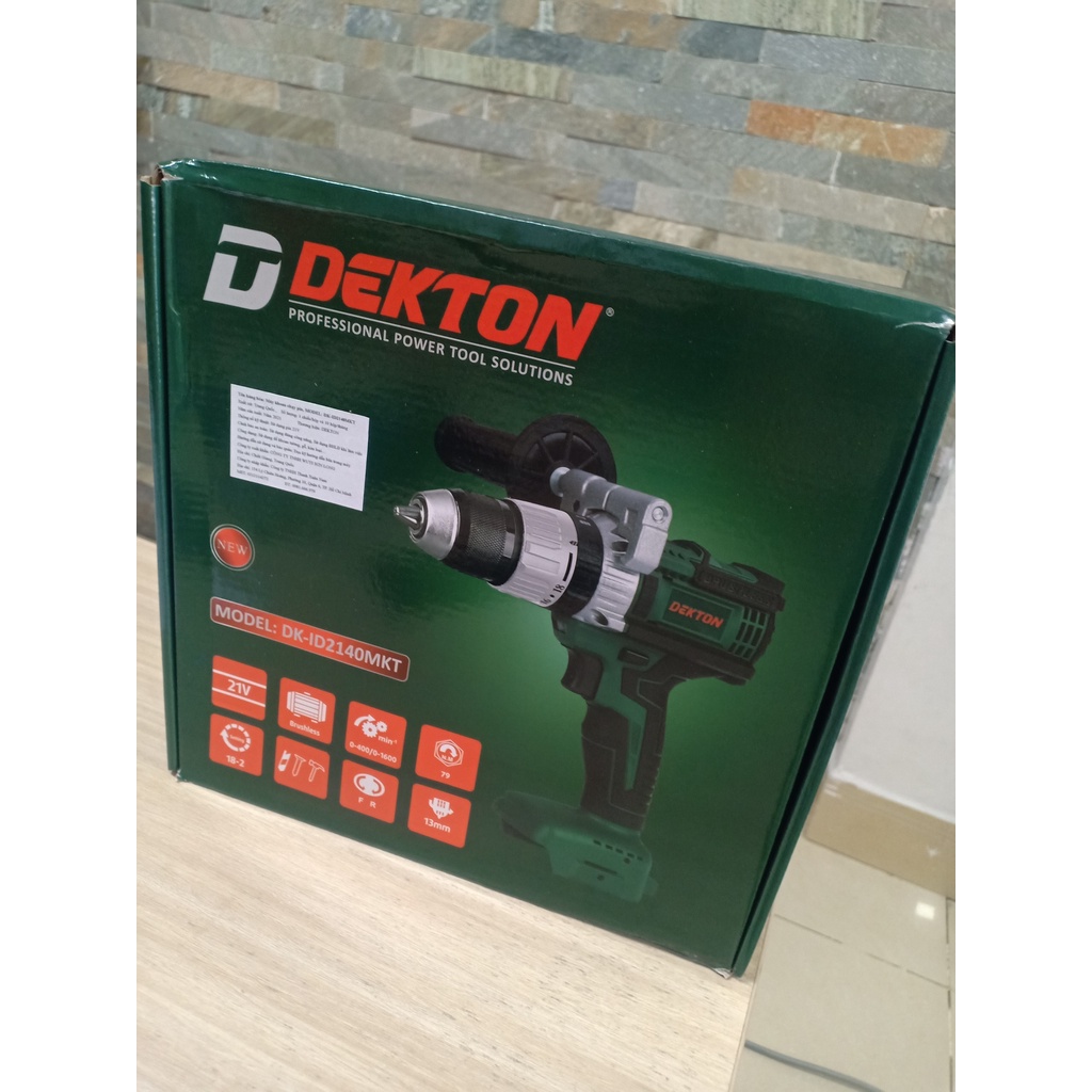 Thân Khoan Pin DEKTON DK 2140MKT, Máy Khoan 3 Chức Năng Motor Brushless