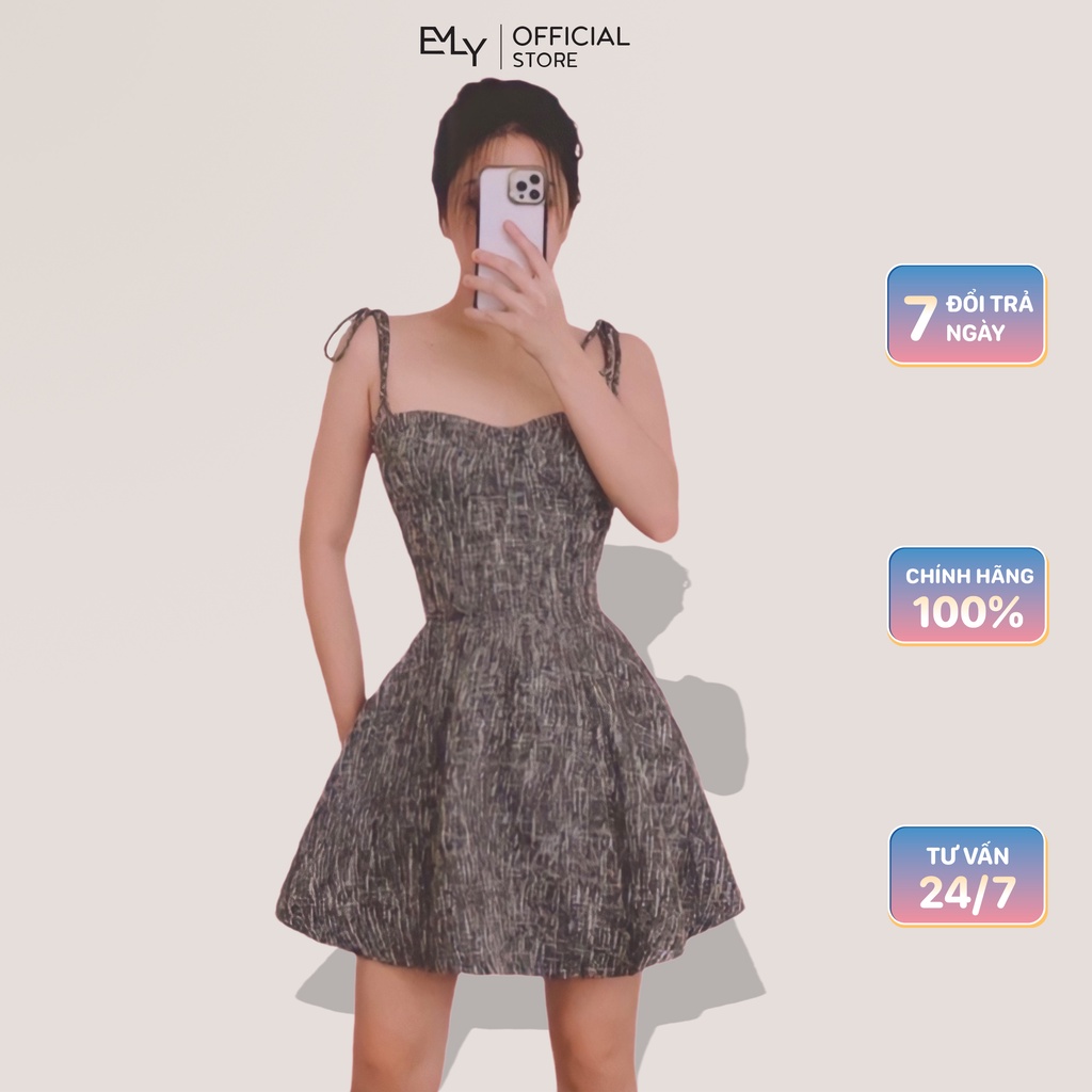 Đầm nữ hai dây dáng xòe Emilyshop