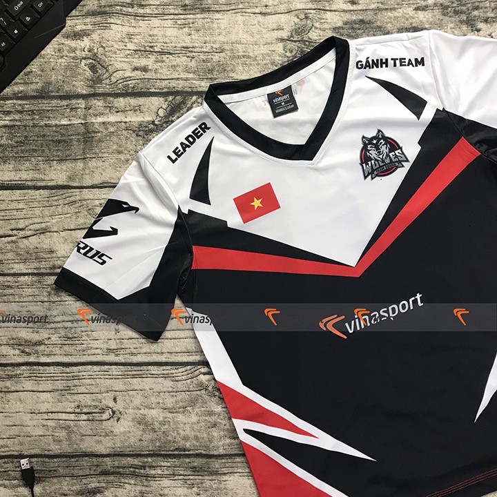 Áo thun game thủ thi đấu Esports nam ngắn tay – Mẫu thiết kế PUBG Wolves