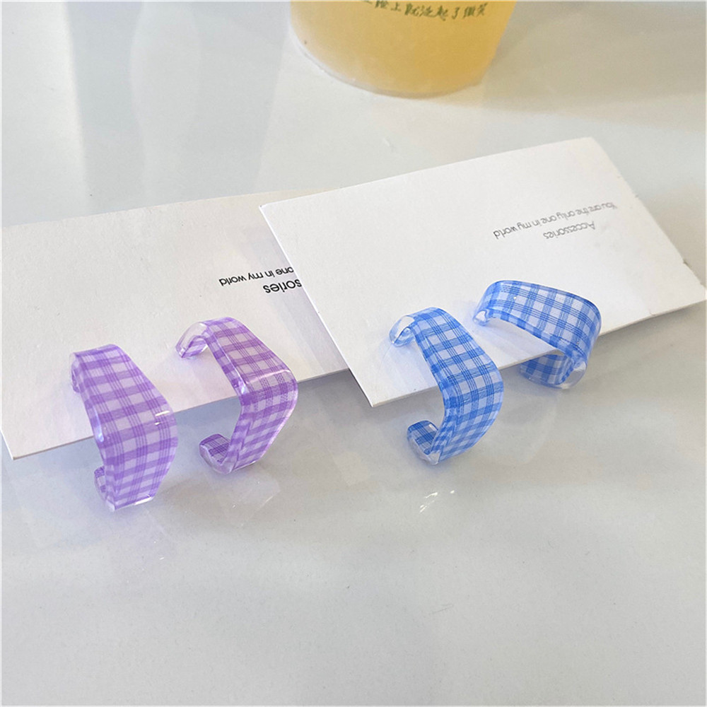 Khuyên Tai Họa Tiết Ca Rô Trẻ Trung Thanh Lịch Dành Cho Nữ